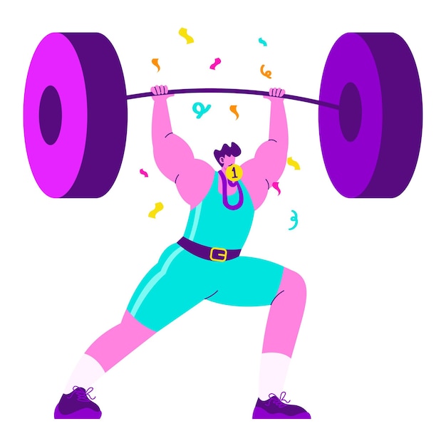 Vector weightlifting winner