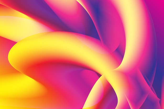 Vector whimsical and imaginative gradient colored overly bringing a dreamy wavy style to creative modern ab