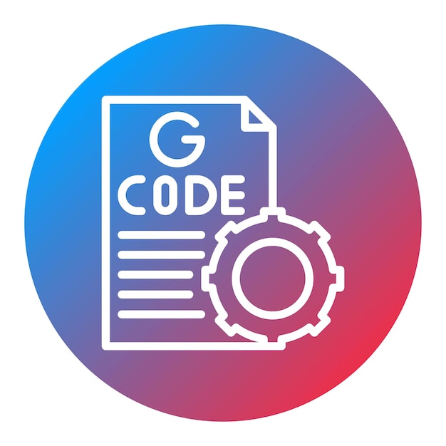 Vector a white and blue circle with the word code on it