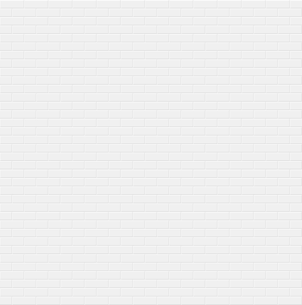 Vector white brick wall texture seamless geometric pattern of bricks