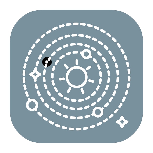 Vector a white circle with a black dot in the middle