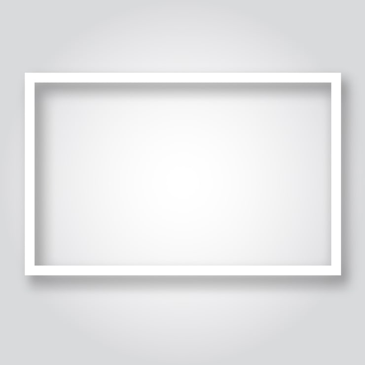 White empty paper frame with shadow. Copyspace