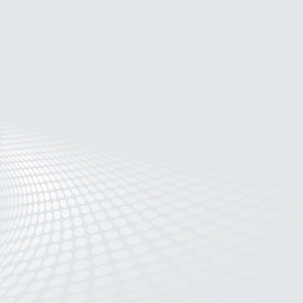 Vector white and gray wavy dotted lines halftone background with perspective effect