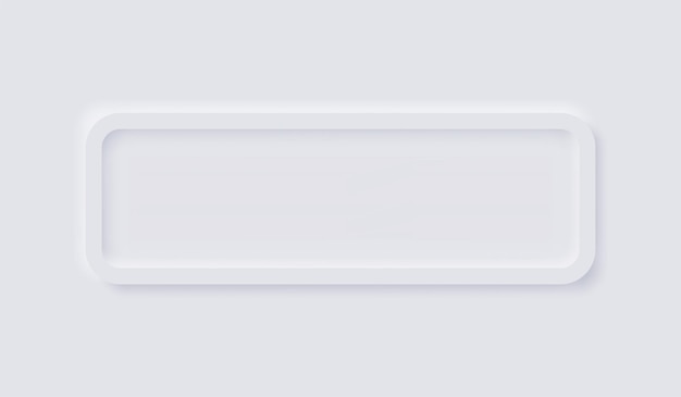 Vector white neumorphism soft ui design for web design, application ui and more, blank button, vector.