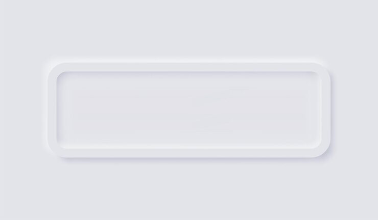 White Neumorphism soft UI Design for Web design, Application UI and more, Blank button, Vector.