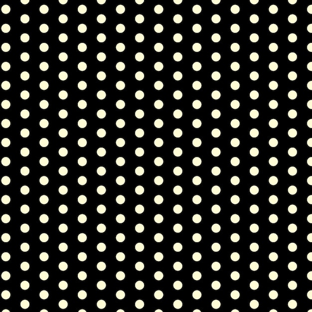 Vector white polka dots on a black background