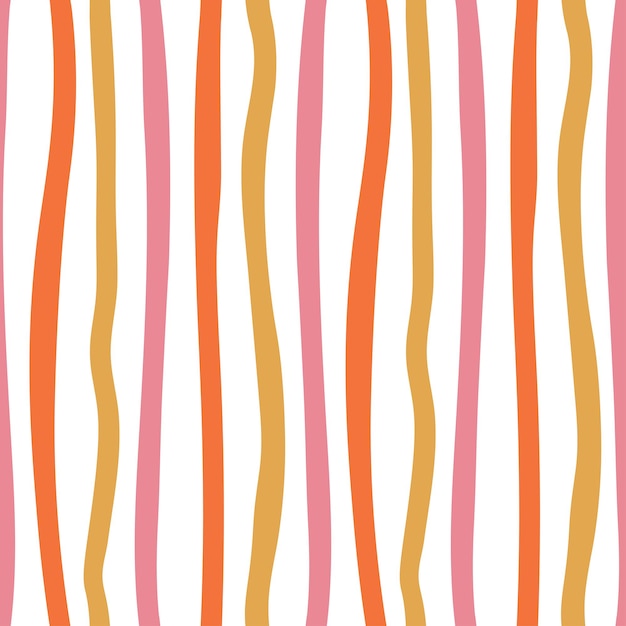 Vector white seamless pattern with colorful vertical lines.