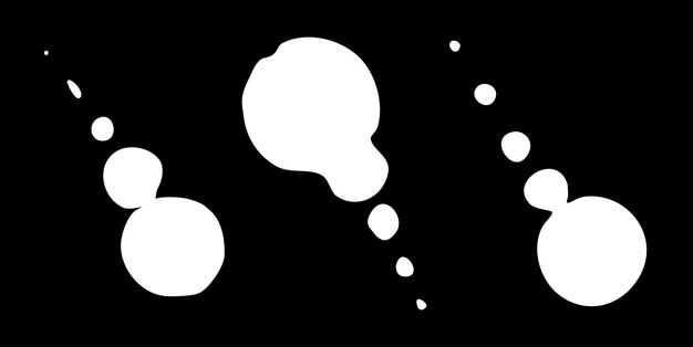 Vector white splash ink set spot stains splatter collection vector illustration