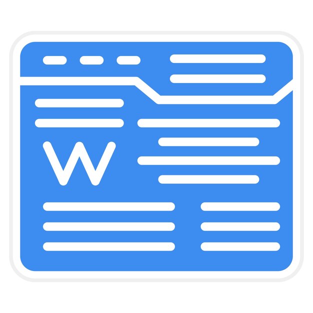 Vector wikipedia icon style