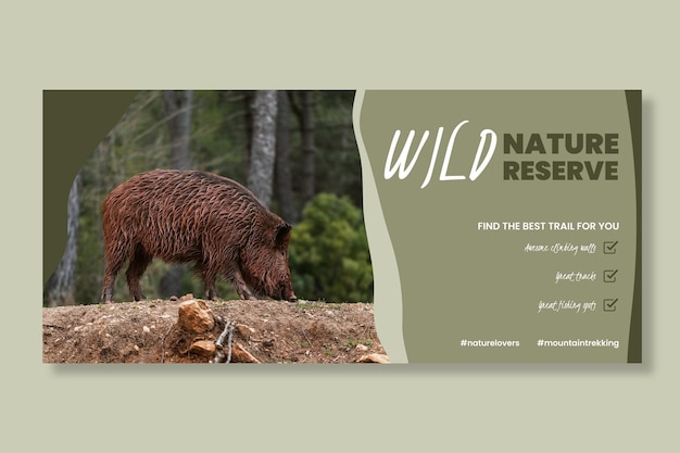 Vector wild nature banner template