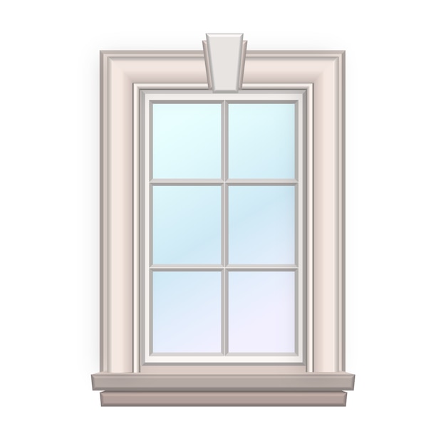Vector window frame on white background
