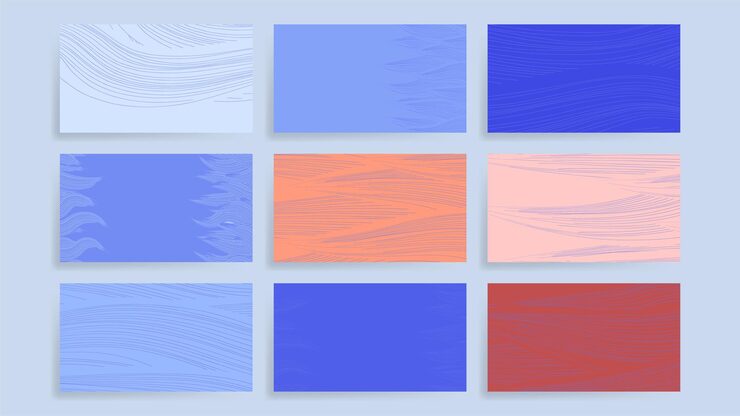 Winter Abstract Rectangle Vector Backgrounds set