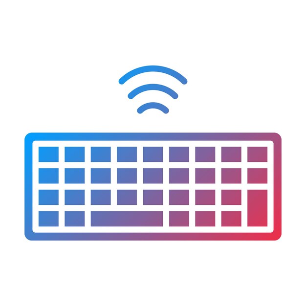 Vector wireless keyboard icon vector image can be used for computer and hardware