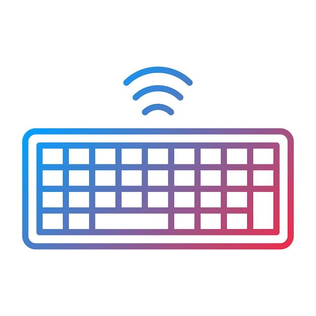 Vector wireless keyboard icon vector image can be used for computer and hardware