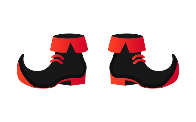 Vector witch magic shoes vector illustration