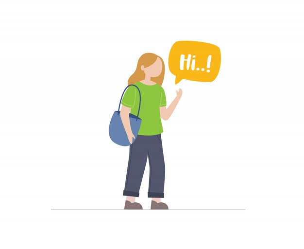 Vector woman character illustration