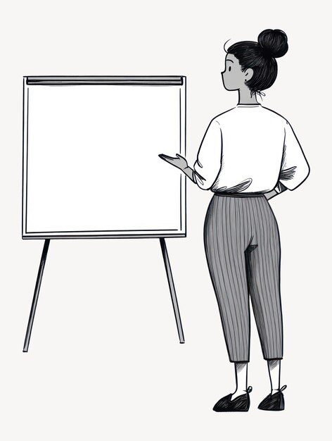 Vector woman presenting illustration female professional vector