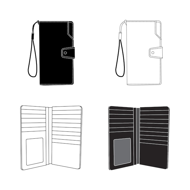 Vector womens wallet icon