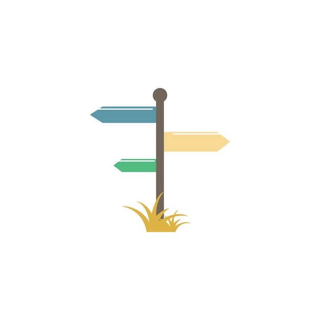 Vector wood sign icon vector illustration