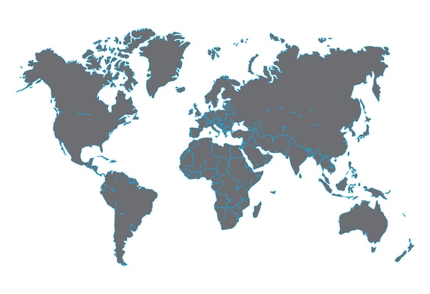 Vector world map illustration