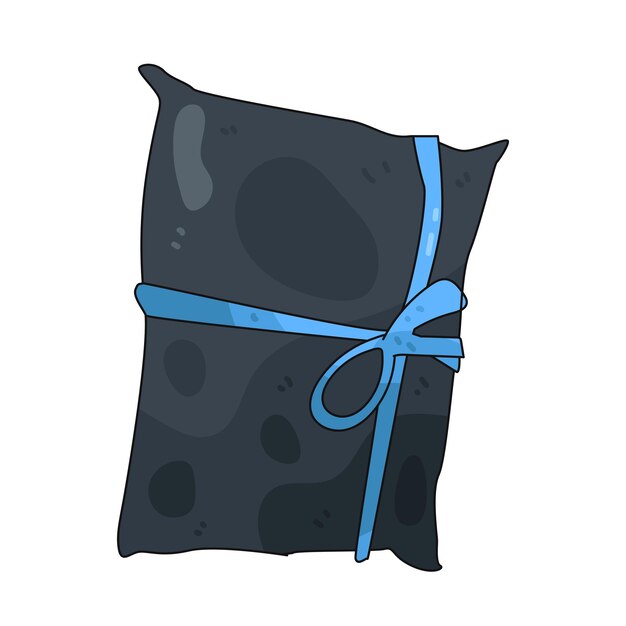Vector wrapped gift with ribbon