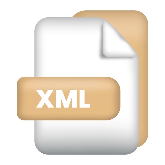 Vector xml file format icon vector graphics major programming language vector icon illustration