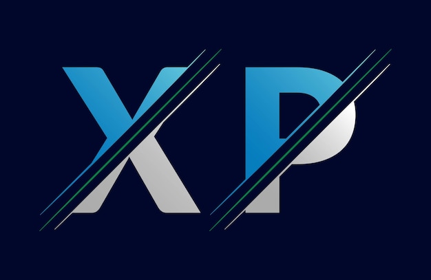 Vector xp letter logo design vector template