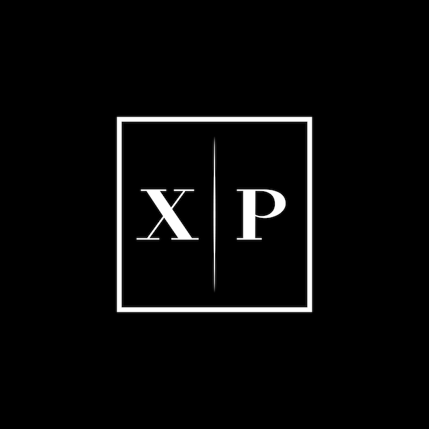 Vector xp minimalist typography logo