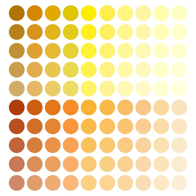 Vector yellow gradient circles orange color fade geometric dots design gradient pattern vector