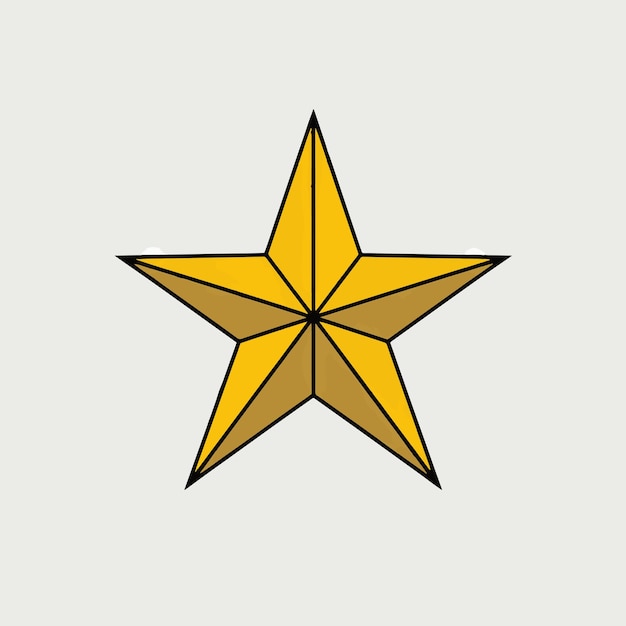 Vector a yellow star with a star on it