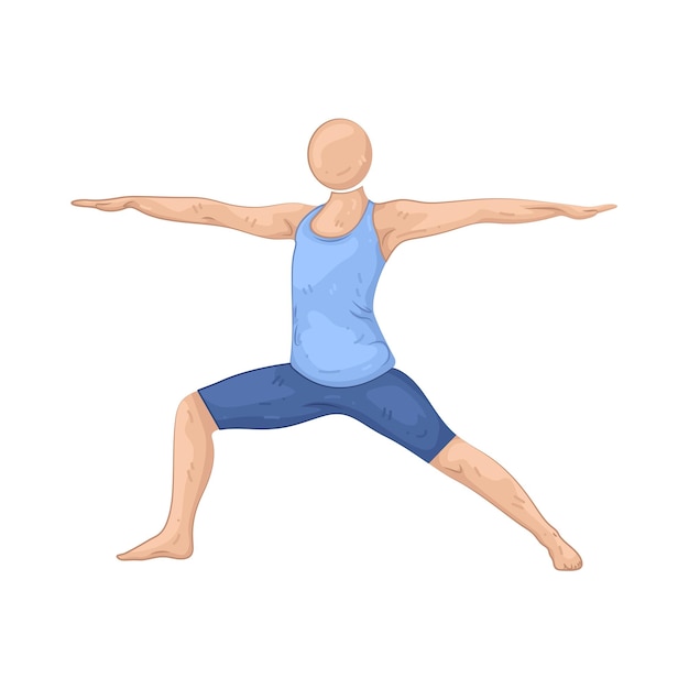 Vector yoga pose
