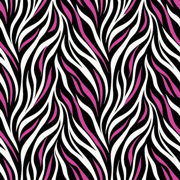 Vector zebra striped seamless surface pattern vector illustration